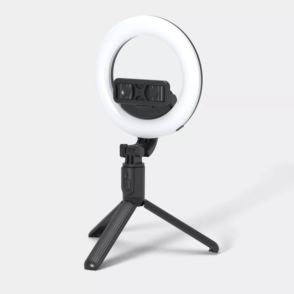 Extendable Phone Tripod Selfie Stick with Ring Light