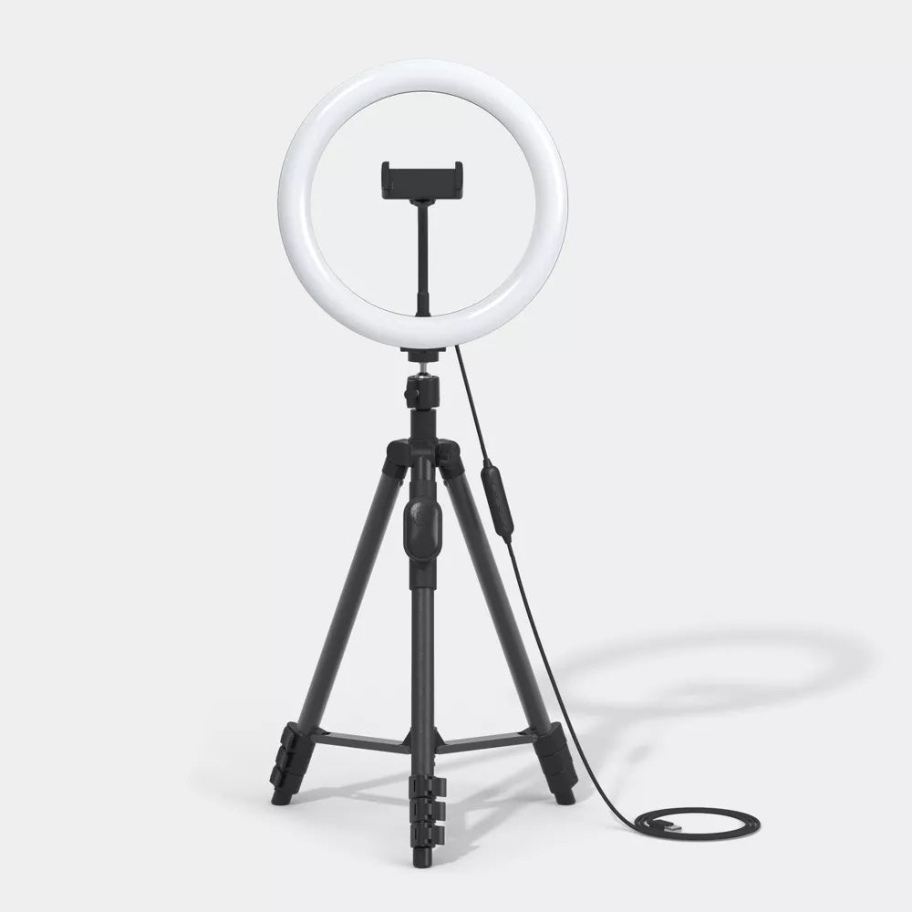 Height Adjustable Ring Light Phone Tripod Stand