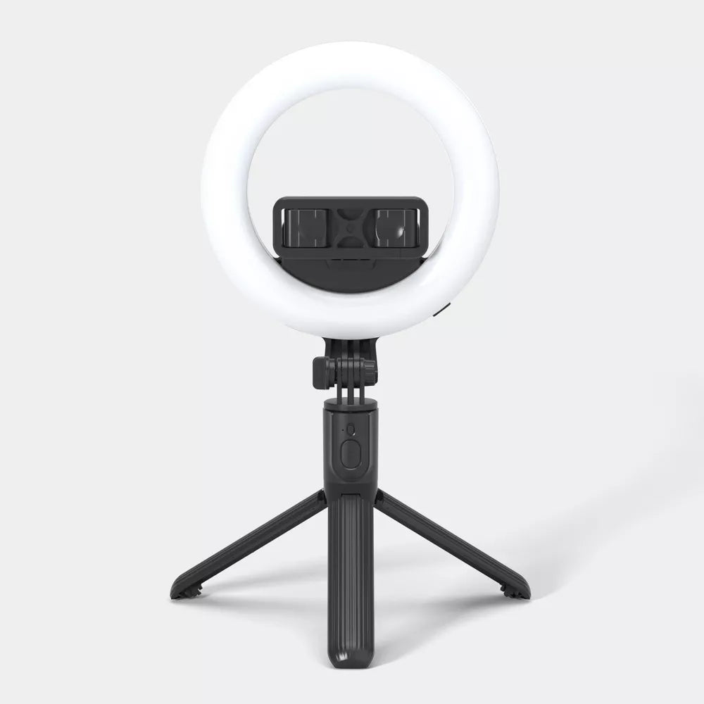 Extendable Phone Tripod Selfie Stick with Ring Light