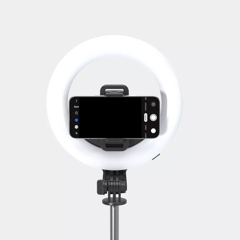 Extendable Phone Tripod Selfie Stick with Ring Light