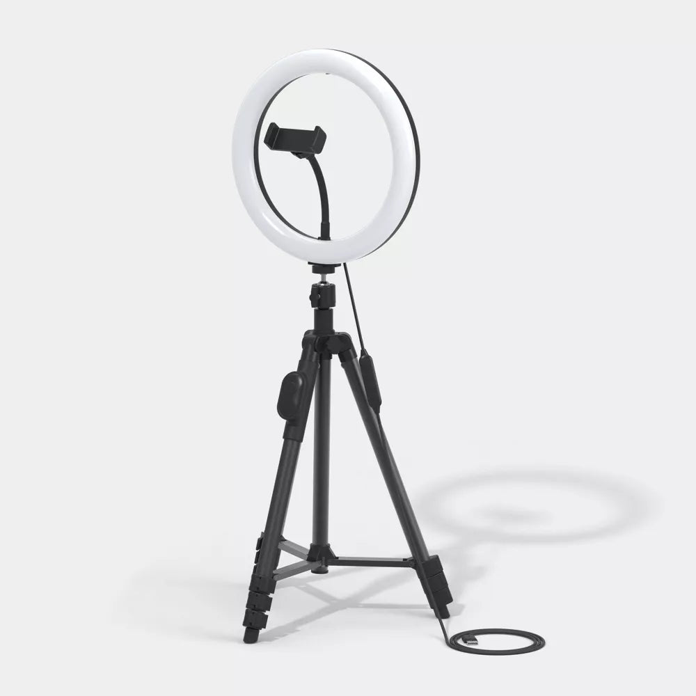 Height Adjustable Ring Light Phone Tripod Stand